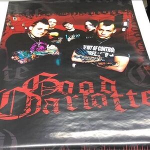 Very Rare Good Charlotte Band Poster - Black and Red Aprox Size 23x35 Inches